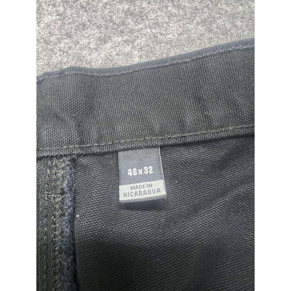 Carhartt Canvas Pants Mens 46x30* Black Loose Fit Carpenter Workwear B11-BLK - Picture 6 of 9